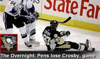 Crosby blessé